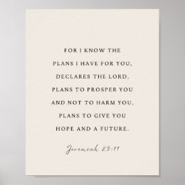 Poster Jeremias 29:11 Porque eu sei os planos