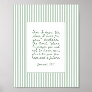 Poster Jeremias 29:11 Porque eu sei os planos