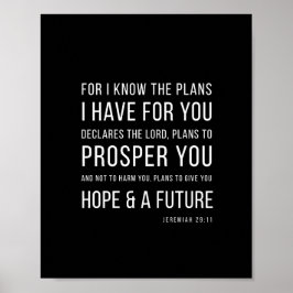 Poster Jeremias 29:11 Porque eu sei os planos