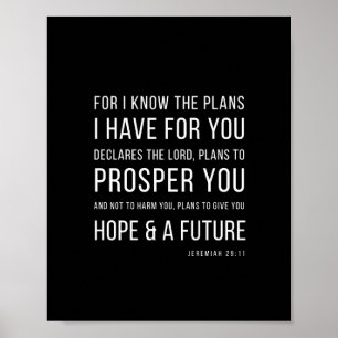 Poster Jeremias 29:11 Porque eu sei os planos