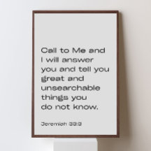 Jeremias 33:3 – Clama a Mim e Eu Responderei –