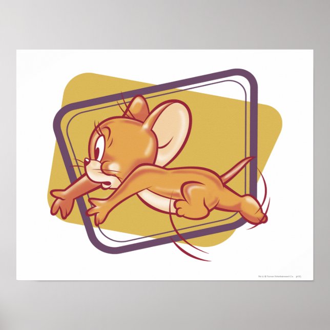 Poster Jerry Running Assustado (Frente)