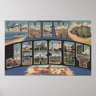Poster Jérsei novo de ScenesNew da letra de JerseyLarge