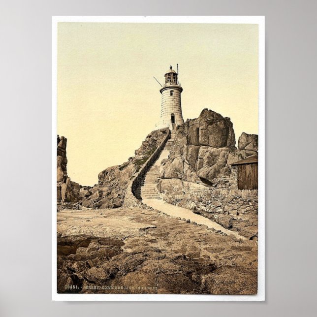 Póster Jersey, Corbiere Lighthouse, III, Ilhas do Canal, (Frente)