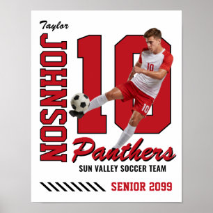 Poster Jersey Personalizado de Futebol com Foto e Número
