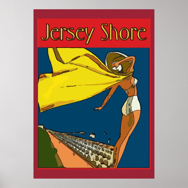 Póster Jersey Shore Vintage Style (Frente)