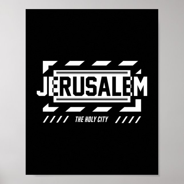Poster Jerusalém A Cidade Santa Tipografia Urbana Design (Frente)