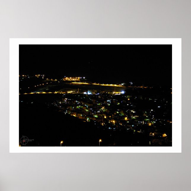 Póster Jerusalém à noite (Frente)
