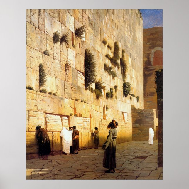 Póster Jerusalém do Muro de Soloman, Jean-Leon Gerome (Frente)