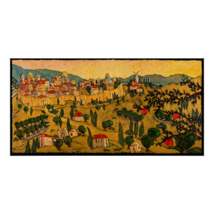 Póster Jerusalem do ouro, poster de Kis-Lev de Jonathan