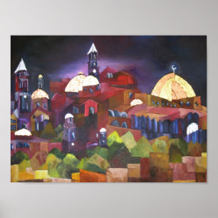 Poster Jerusalem na noite