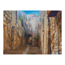 Jerusalem Old Street David cidade Israel Fine Art