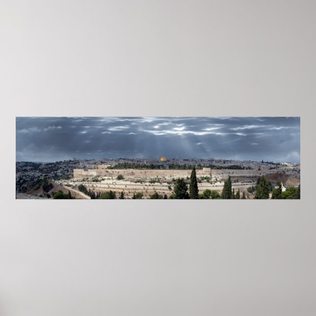 Poster Jerusalém Panorama Tempestade (Frente)