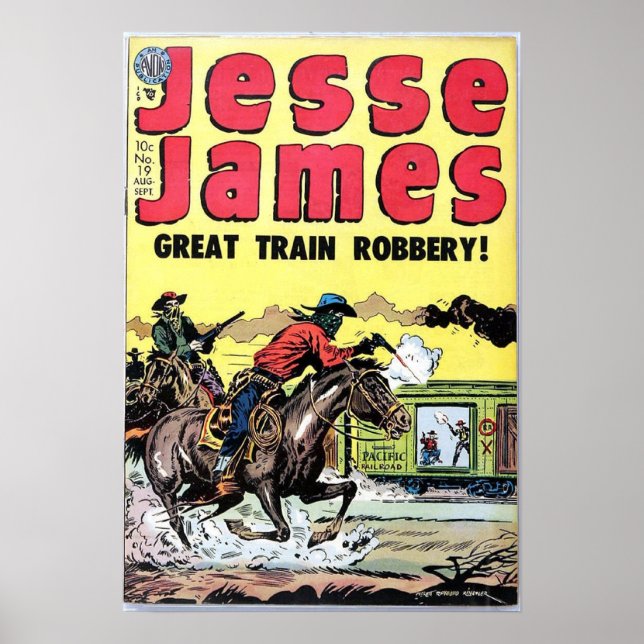 Póster Jesse James Train Robbery (Frente)