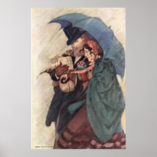 Póster Jessie Willcox Smith - Jo e Professor Bhaer