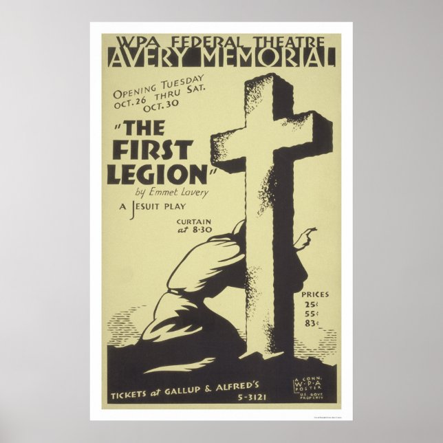 Póster Jesuit First Legion 1937 WPA (Frente)