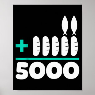 Poster Jesus 2 Peixes 5 Pães 5000 Escolhidos Contra A Cu