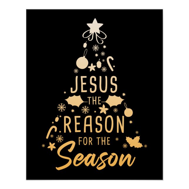 Póster Jesus A Razão Da Época - Fé De Natal (Frente)
