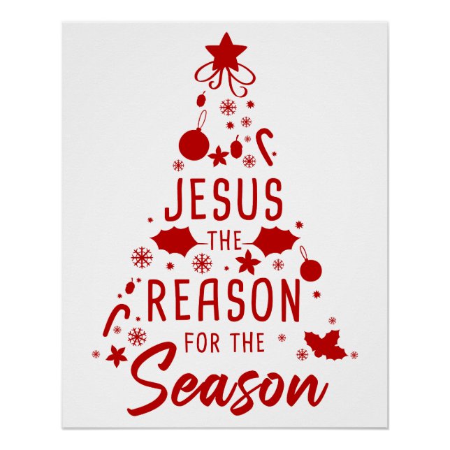 Póster Jesus A Razão Da Época - Fé De Natal (Frente)