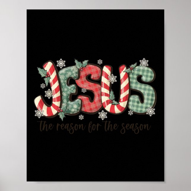 Poster Jesus A Razão Para A Época Cristã Christma (Frente)