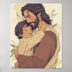 Poster Jesus Abraçando Criança – Conforto Cristão