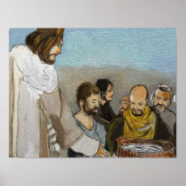 Poster Jesus alimentando cinco mil