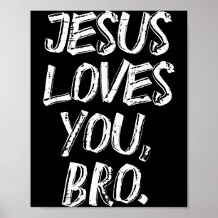 Poster Jesus Ama Bro Religioso Deus Jesus Cristão Criança