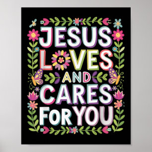 Poster Jesus Ama E Cuida De Você