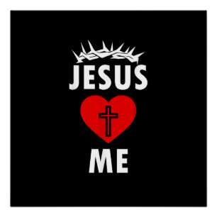 Póster Jesus Ama ME Cristão Religioso