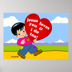 Poster Jesus ama-o & eu faço demasiado!