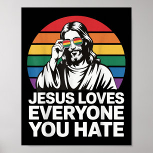 Poster Jesus ama todos que você odeia