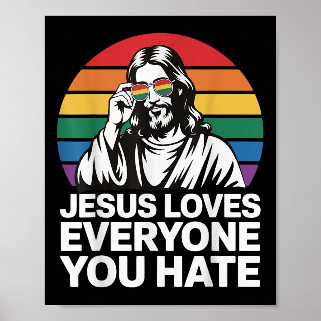 Poster Jesus ama todos que você odeia (Frente)