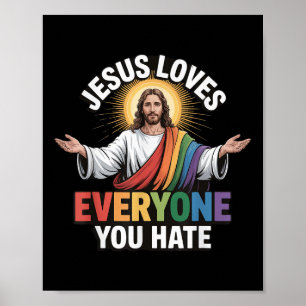 Poster Jesus ama todos que você odeia