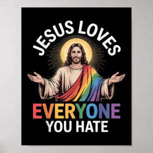 Poster Jesus ama todos que você odeia