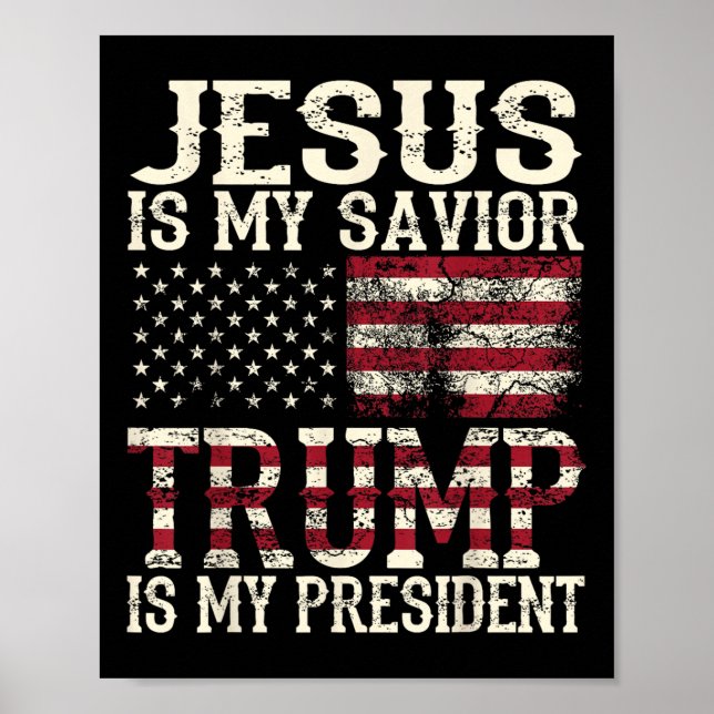 Poster Jesus Americano Engraçado É O Meu Tremor De Salvaç (Frente)