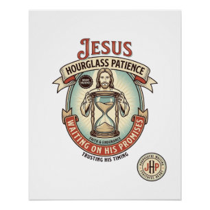Póster Jesus Ampulheta Paciência Jesus Ampulheta Paciênci