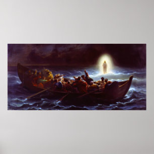 Póster Jesus andando na água, Amedee Varin