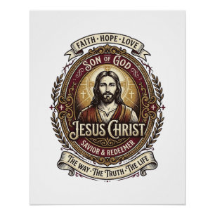 Póster Jesus Antiguidades Relíquia Gráfica Camiseta Arte