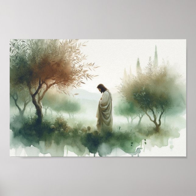 Poster Jesus at the garden of gethsemane (Frente)