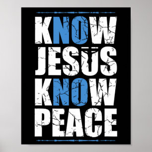 Poster Jesus Bíblia Sabe Jesus Sabe Paz Não Jesus Não
