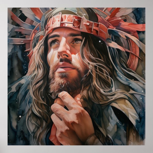 Poster Jesus Buscando Direção Do Pai (Frente)