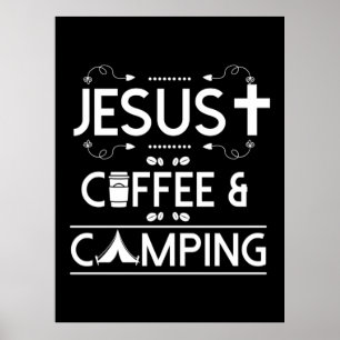 Poster Jesus Café E Acampamento