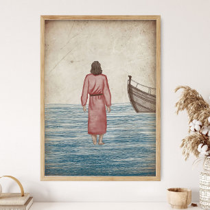 Poster Jesus caminha sobre a água _Arte de Parede da Escr