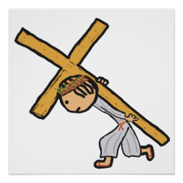 Póster Jesus Carregando A Cruz