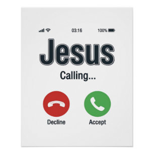 Póster Jesus Chamando Design de Camiseta Cristã para Tela