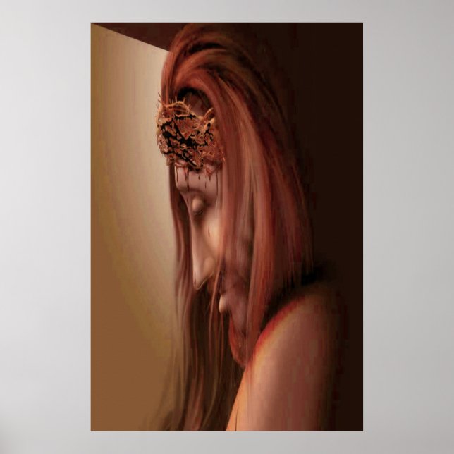 Póster Jesus com espinhos na cabeça (Frente)