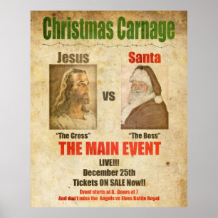Poster Jesus contra o papai noel