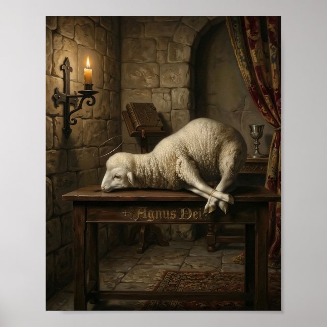 Poster Jesus Cordeiro de Deus - Agnus Dei (Frente)