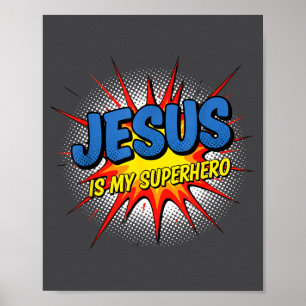 Poster Jesus Cristão É Meu Super-Herói Quadrinho P Arte