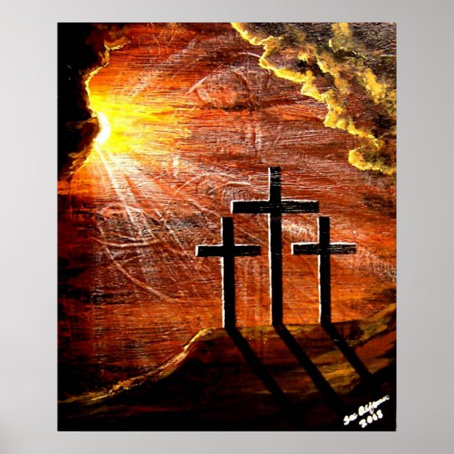 Poster Jesus Cristo Amor a Deus Crucifix (Frente)